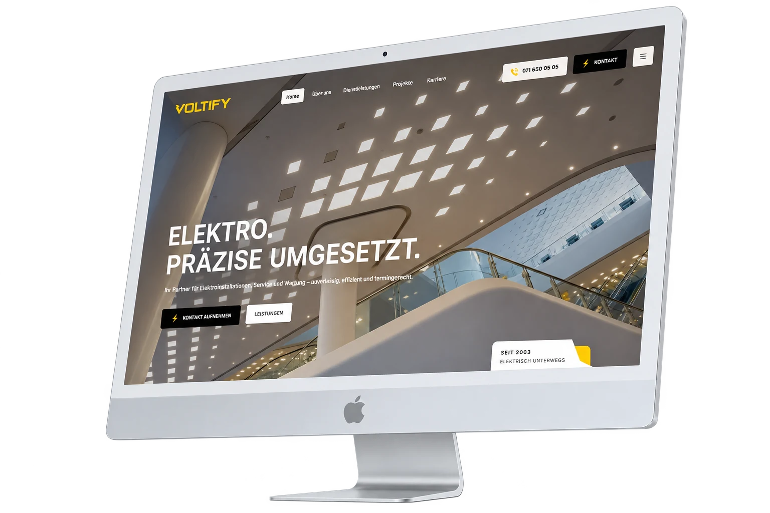 Voltify Website, umgesetzt von webChange